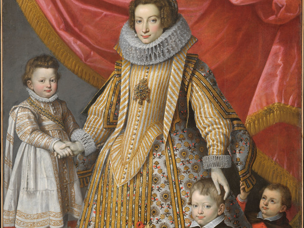 Ritratto di Margherita Medici di Marignano con i figli Federico II, Vitaliano V e Carlo