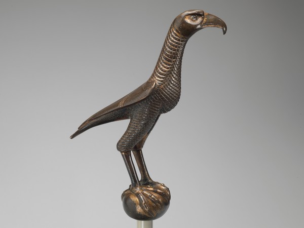 Falcon, Gilded bronze falcon, Bronze, traces of gold, Sicily or southern Italy, 1200-1220 AD | © The Metropolitan Museum of Art, New York