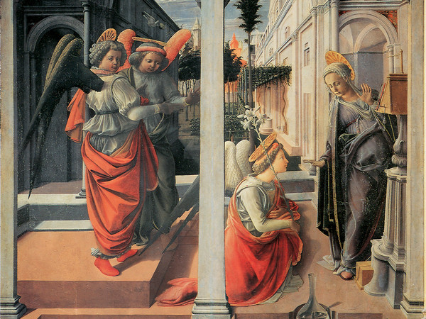 Filippo Lippi, Annunciazione Martelli, 1440 circa, Tempera su tavola, 175 x 183 cm, Firenze, Cappella Martelli, Basilica di San Lorenzo