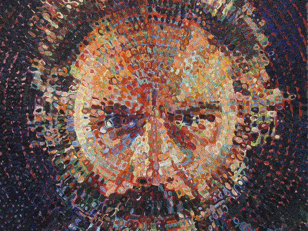 Chuck Close, Lucas/Mosaic 2019. Glass smalti and ceramic combination, 86-5/8 x 72” 