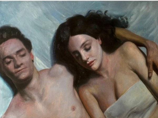 Federico Lombardo, Coppia, 2020, olio su tela, cm. 100x70
