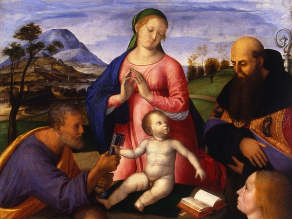 Chantilly, Musée Condé | Alvise Vivarini, La Vergine con il Bambino e santi, bois, 1500, Tavola, 99 x 144 cm