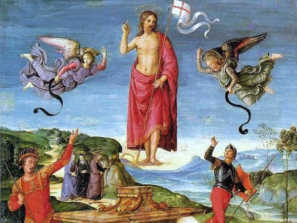 Raffaello Sanzio, Resurrezione di Cristo, 1501-1502, Olio su tavola, 52 x 44 cm, San Paolo del Brasile, Museu de Arte de São Paulo