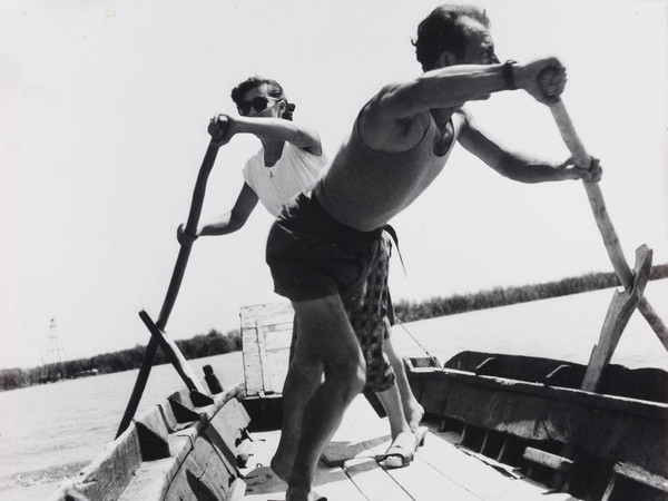 Pietro Donzelli, Il traghetto di Forti per L' isola Camerini, 1953