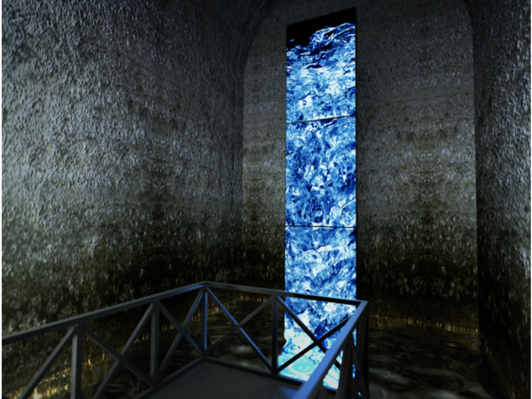 Fabrizio Plessi, Secret Water, 2022, render