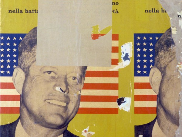 Mimmo Rotella, Viva America, Dècollage, cm 85x89