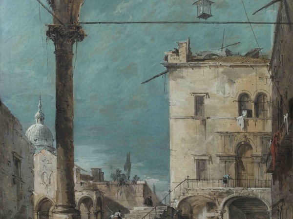 Francesco Guardi, Capriccio con campiello, 1760 c., Parigi, Musée Jacquemart-André