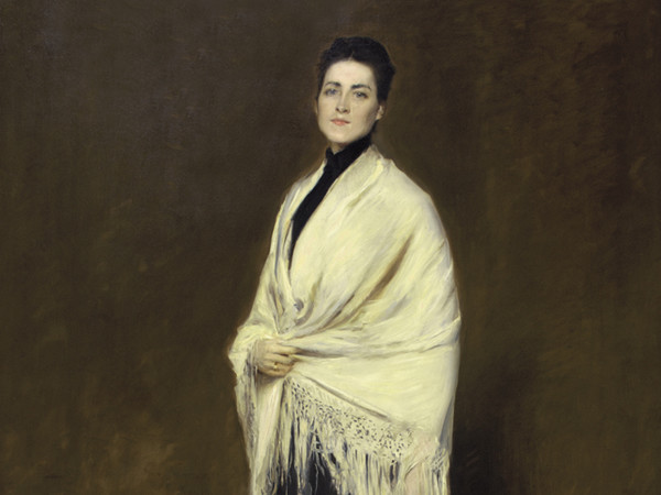 William Merritt Chase, Portrait of Mrs. C. (Lady with a White Shawl), 1893 | © Pennsylvania Academy of the Fine Arts