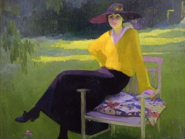 Amedeo Bocchi, Nel parco, 1919, Olio su tela, Roma, Galleria d’Arte Moderna | Courtesy of Galleria d’Arte Moderna, Roma