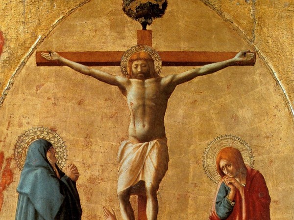 Masaccio, Crocifissione, 1426, tavola, 83x63 cm. Museo nazionale di Capodimonte a Napoli