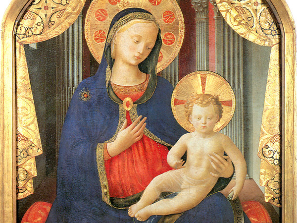 Beato Angelico, <em>Madonna col bambino</em>, 1450, tempera, olio e oro su tavola, Torino, Galleria Sabauda.<br />