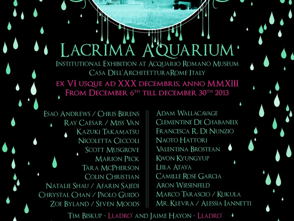 Lacrima Aquarium Institutional Group Exhibition, Acquario Romano - Casa dell’Architettura, Roma