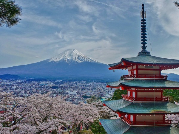 Chureito, Pagoda and Mount, Fuji