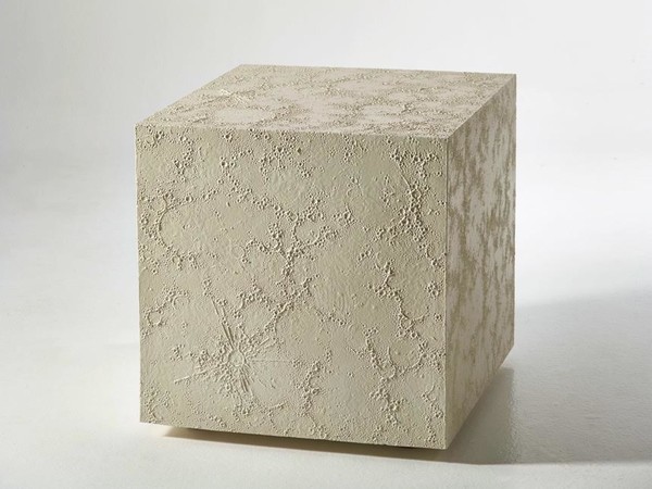 Andrea Salvatori, "Square Moon", 2013, ceramica e sostegni in legno