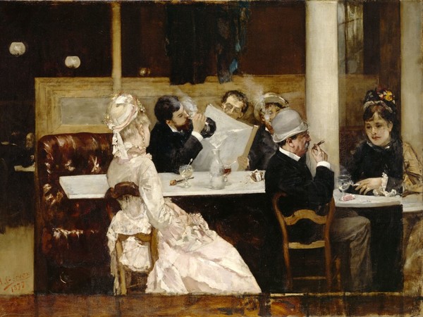 Henri Gervex, Scena nel Café a Parigi, 1877. Olio su tela, 100,6 x 135,9 cm. Detroit Institute of Arts, Founders Society Purchase, Robert H. Tannahill Foundation Fund.