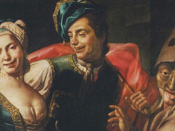 Giuseppe Bonito, Mascherata con Pulcinella. Napoli, Museo di Capodimonte