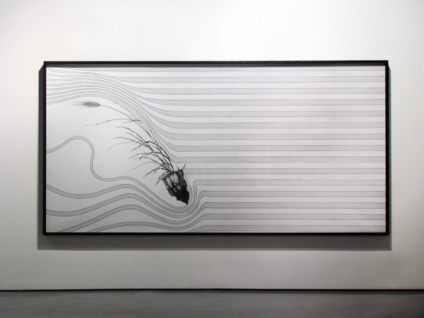 Nicola Toffolini, CX#02, 2014/2015, penna su carta, 150 x 300 cm.