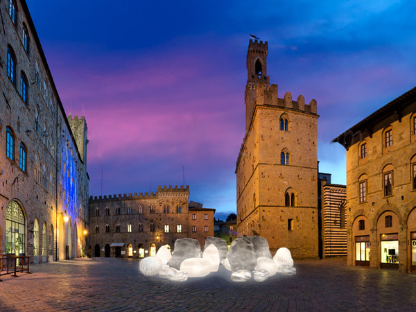 Rendering di Arnioni in piazza, Piazza dei Priori, Volterra