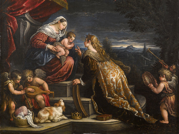 Leandro Bassano, Il matrimonio mistico di Santa Caterina.