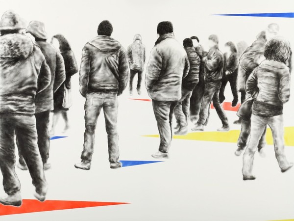 Tommaso Chiappa, Sfumature Sociali,132x100 cm, acrilico su tela, 2016