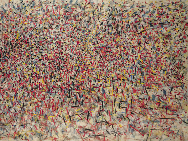 Tancredi Parmeggiani, <em>Primavera</em>, 1951 (datato 1952), Guazzo e pastello su carta, 100 x 69.8 cm, The Museum of Modern Art, New York | Donazione Peggy Guggenheim, 1952