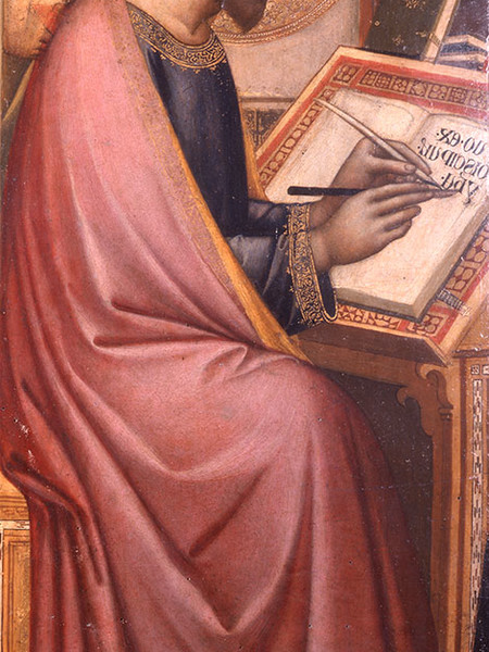 Maestro della Misericordia (Firenze, 1360 circa -1385), San Luca Evangelista, 1365-1370 circa, Tempera su tavola