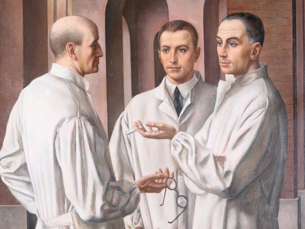 Ubaldo Oppi, I chirurghi, 1926, Olio su tela, Museo Civico di Palazzo Chiericati, Vicenza