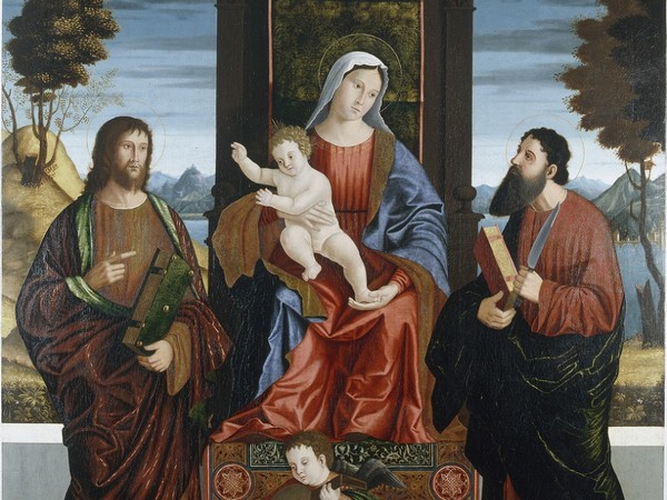 Benedetto Carpaccio, Madonna con il bambino e i santi Nicolò e Giovanni Batista. Museo Civico Sartorio, Trieste