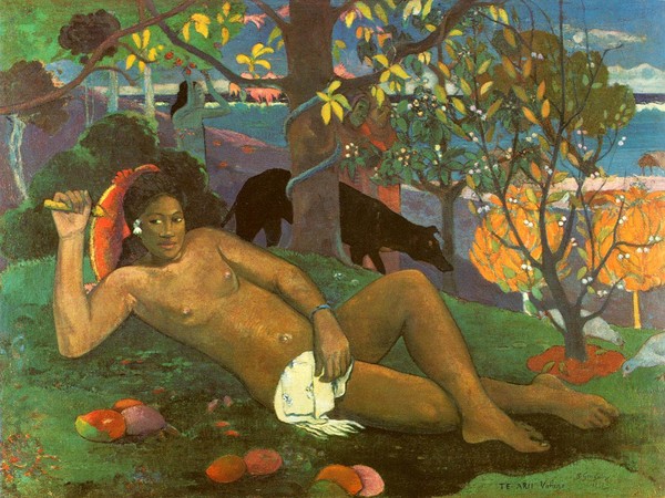 Paul Gauguin, Te Arii Vahine - La donna dei manghi, 1896, Olio su tela, 130 x 97 cm, Mosca, Museo Puškin