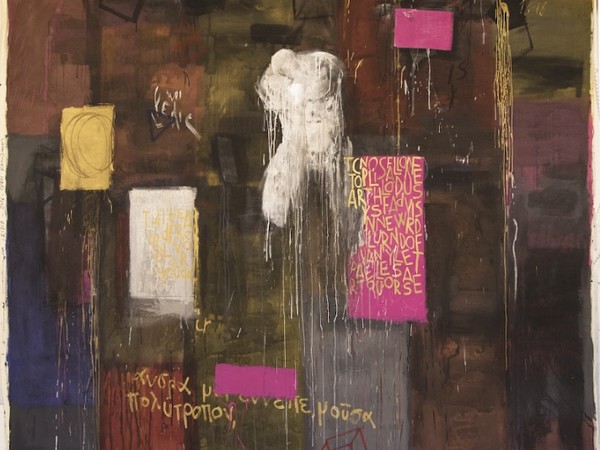 <em>Paolo Cervi Kervischer, Iridio, 2016, acrilico su tela, 300x300 cm.</em>