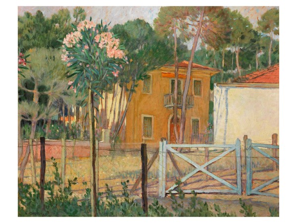 Galileo Chini, La casa dell'oblio, 1933, olio su compensato, cm. 65x80