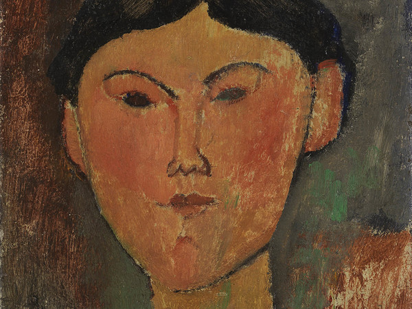 Amedeo Modigliani, <em>Beatrice Hastings</em>, 1915, Olio su cartone riportato su tavola, 26.5 x 35 cm, Museo del Novecento, Collezione Jucker, Milano