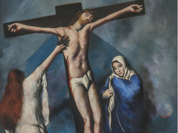 Primo Conti, Crocifissione, 1924, olio su tela, cm 190 x 130. Firenze, Convento di Santa Maria Novella. Foto Antonio Quattrone