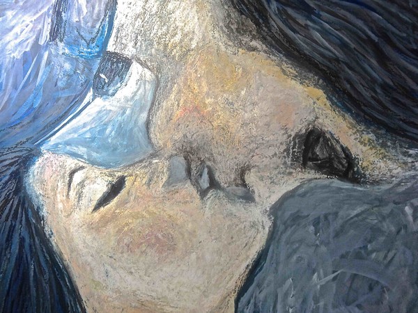 Cristina Donati Meyer, Il Bacio, olio su tavola