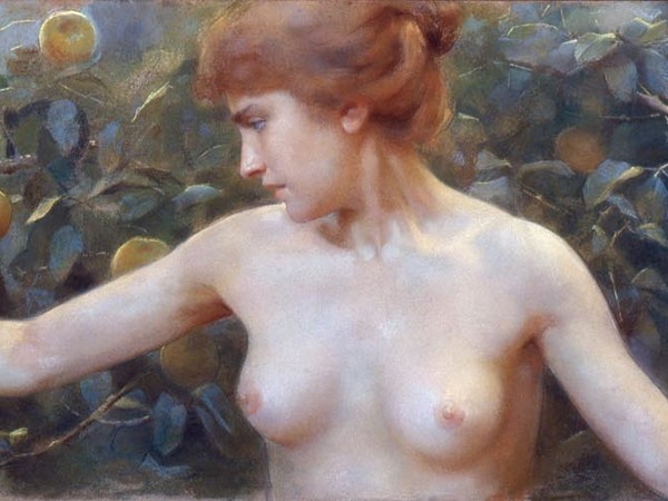 Sophie Browne, Eva, 1898 ca, Pastello su carta,173.5 x 75.5 cm