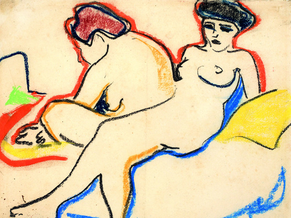 Ernst Ludwig Kirchner, Due nudi sul letto, 1907-1908, Kunstmuseum Bern | Courtesy of Nexo Digital | Kirchner fu pesantemente colpito dalla censura nazista, che sequestrò dai musei centinaia delle sue opere, molte delle quali furono dapprima mostrate nell'esposizione diffamatoria dell’Arte Degenerata del 1937 e poi distrutte