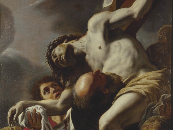 Collezione De Vito, Mattia Preti, Deposizione di Cristo dalla croce, Ottavo decennio del XVII secolo, Olio su tela, 128 x 179 cm 