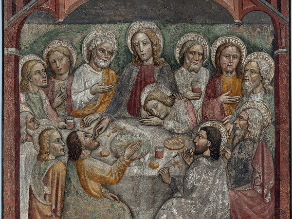 Anonimo lombardo, secolo XV, Ultima Cena, affresco strappato riportato su tela I Ph. Antonio Mazza, Lodi