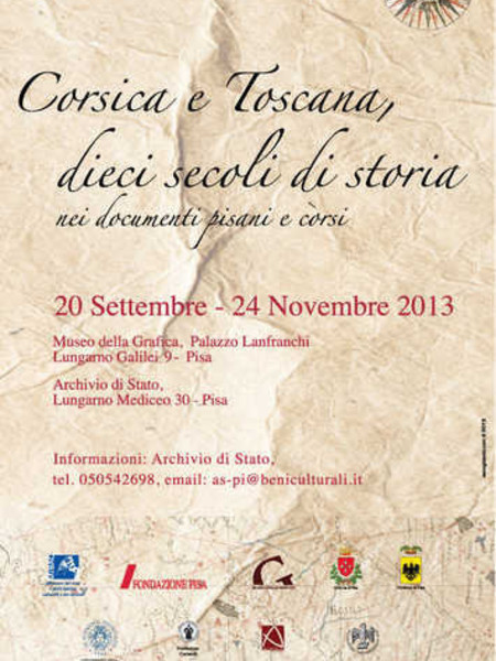 Corsica e Toscana, dieci secoli di storia nei documenti pisani e corsi