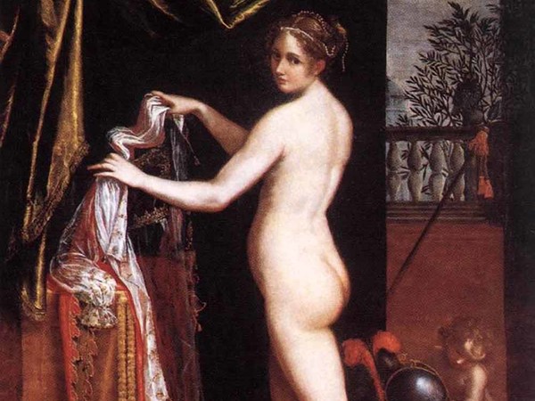 Lavinia Fontana (Bologna, 1552 -  Roma, 1614), Minerva in atto di abbigliarsi, 1613, Roma, Galleria Borghese