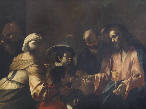 Mattia Preti, Sinite parvulos. Milano, Pinacoteca di Brera, inv. 600, olio su tela, cm 143 x 193