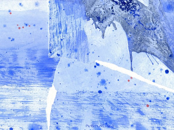 Franco Beraldo, Papier Collage, 2014, tempera su lacerti di carta, cm. 18x25