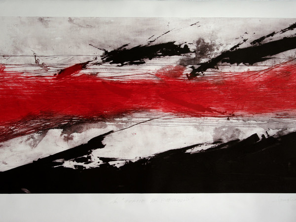 Salvatore Lovaglio, Da “forme di paesaggio”, 2009, acquatinta e carburundum, 123 x 203 cm