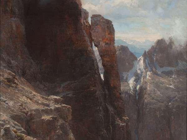 Edward Theodore Compton, Paesaggio delle Dolomiti, 1872-1882, Olio su tela, 149.6 x 93.2 cm, Inv. MG-690, Zagabria, Moderna Galerija