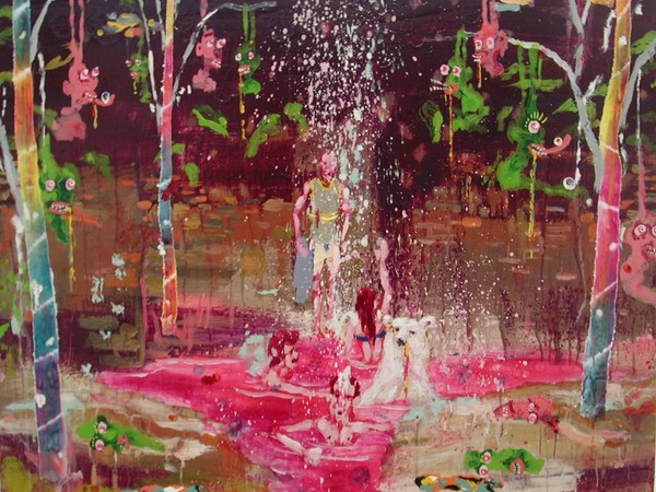 Marc William Zanghi, Crazy Flowers, 2010, vernice su tela, 50 x 60 cm