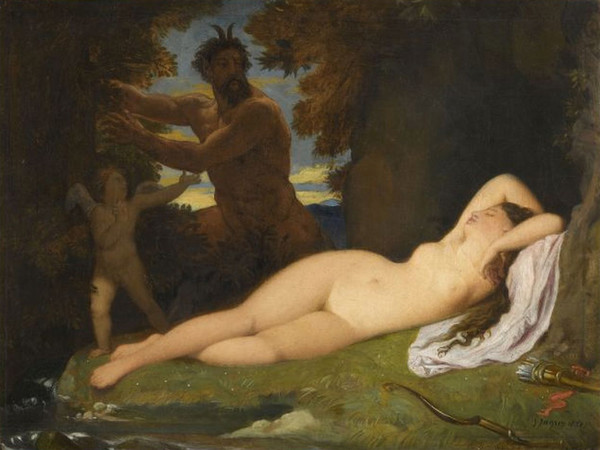 Jean Auguste Dominique Ingres, Giove e Antiope, 1851, Olio su tela, 43.5 x 32.5 cm, Musée d'Orsay, Paris