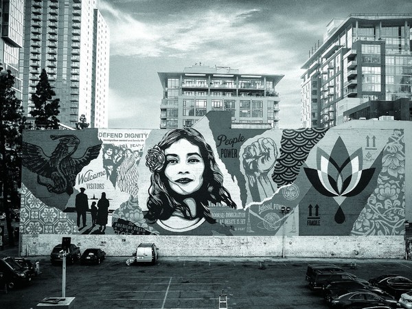Shepard Fairey, Defend Dignity Mural, LA | Foto: Jon Furlong