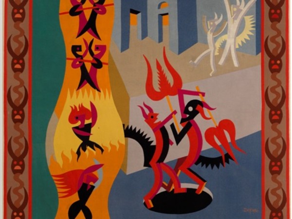 Depero, Panno Diavoletti neri e bianchi, Danza di diavoli