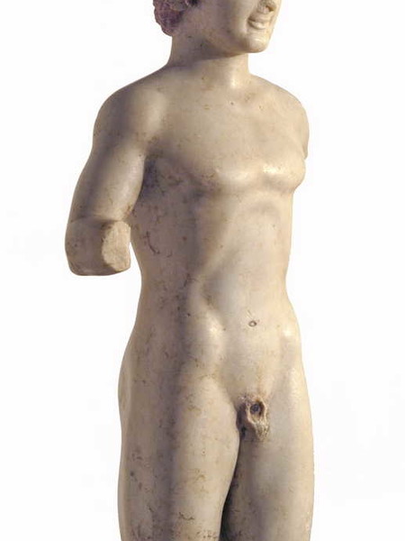 Kouros in marmo, marmo pario, Museo Archeologico Nazionale di Reggio Calabria recupero Guardia di Finanza T.P.A., Capolavori dell’archeologia: Recuperi, ritrovamenti, confronti