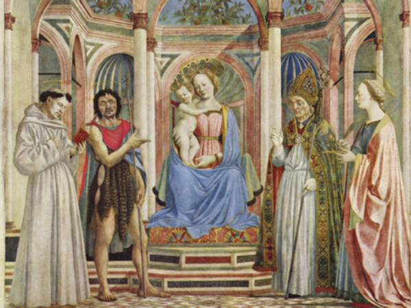 Domenico Veneziano, Pala di Santa Lucia de' Magnoli, 1445. Tempera su tavola, cm 209×216. Galleria degli Uffizi, Firenze
